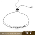 OUXI Female Jewelry Adjustable Black Acrylic Bracelet